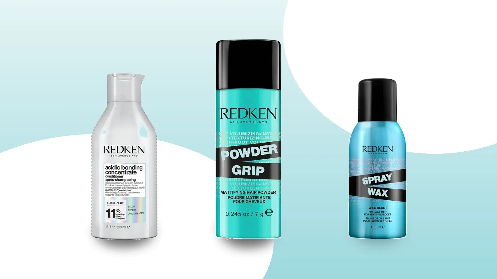 Redken Acidic Bonding Concentrate, Powder Grip und Spray Wax